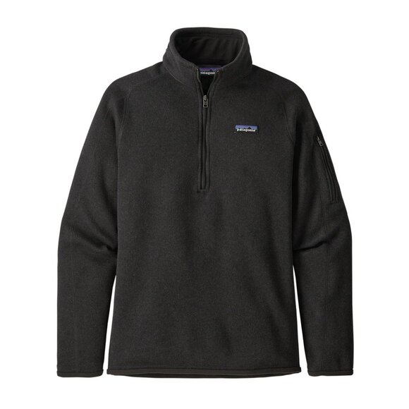 Patagonia Women’s Better Sweater 1/4 Quarter Zip Pullover in Black Size Small - Picture 1 of 9